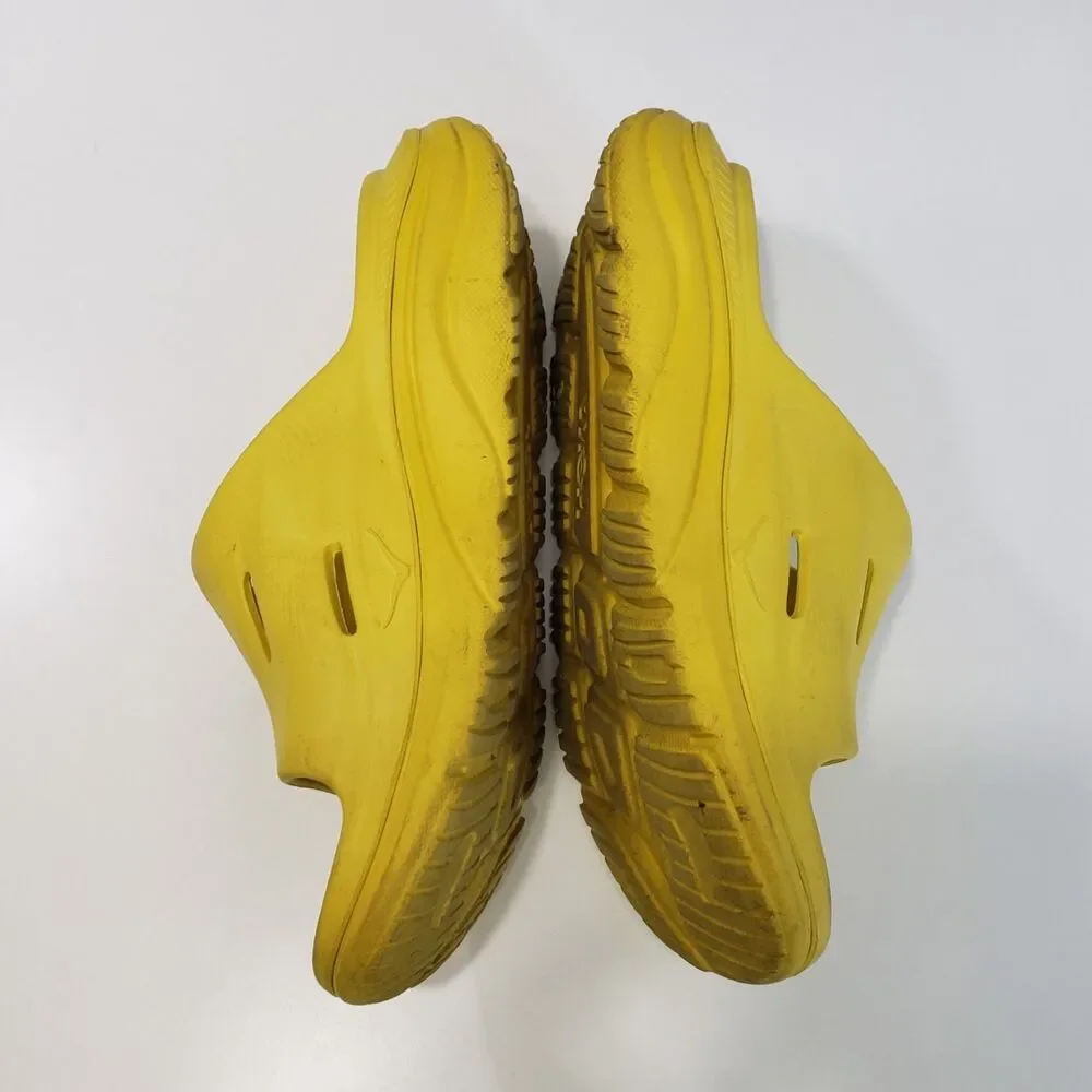 Hoka Men's Ora Recovery Slide Sandals, Yellow, Size M 10